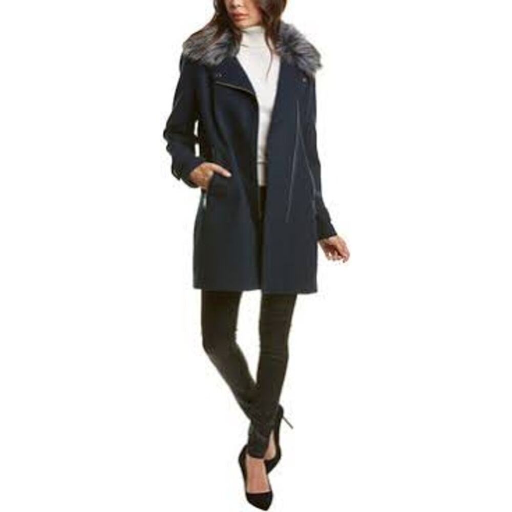 SANDRO PARIS WINTER WOOL GRAY COAT SIZE SMALL